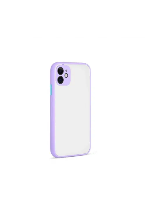 Apple İphone 12 Kılıf Montreal Silikon Kapak - Mor