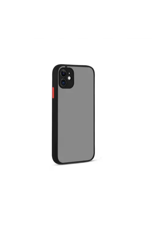 Apple İphone 12 Kılıf Montreal Silikon Kapak - Siyah