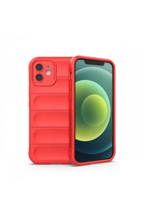Apple iPhone 12 Kılıf Optimum Silikon - Kırmızı