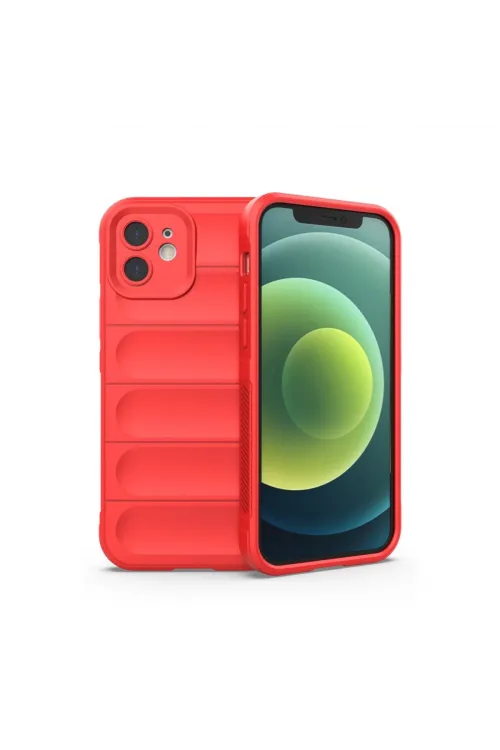 Apple İphone 12 Kılıf Optimum Silikon - Kırmızı