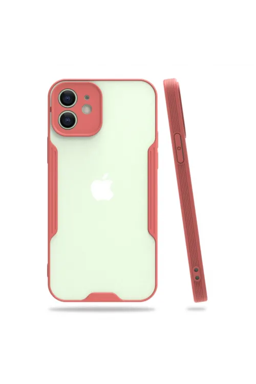 Apple İphone 12 Kılıf Platin Silikon - Pembe