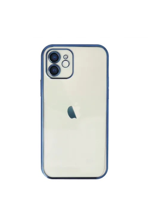 Apple İphone 12 Kılıf Razer Lensli Silikon - Lacivert