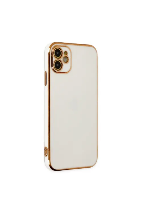 Apple İphone 12 Kılıf Volet Silikon - Beyaz