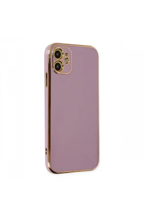 Apple iPhone 12 Kılıf Volet Silikon - Mor