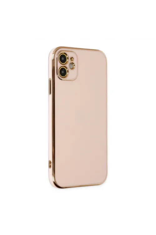 Apple İphone 12 Kılıf Volet Silikon - Pembe