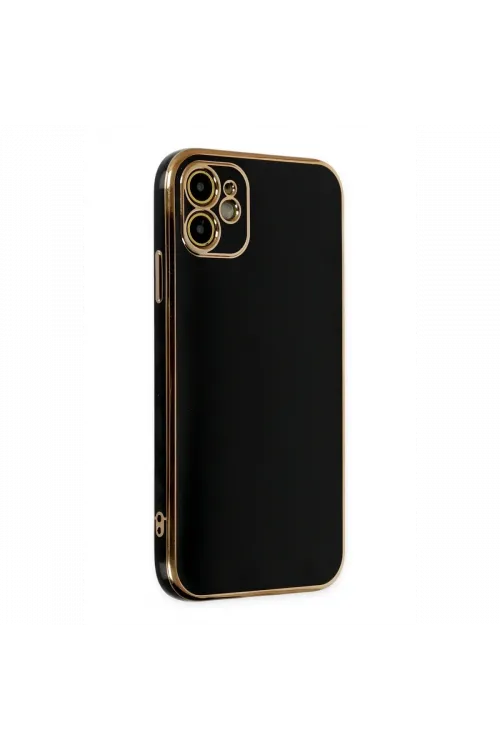 Apple iPhone 12 Kılıf Volet Silikon - Siyah