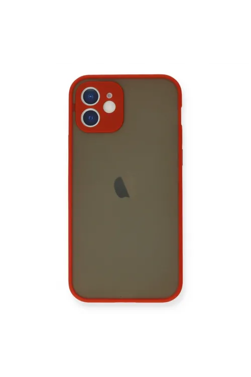 Apple İphone 12 Mini Kılıf Montreal Silikon Kapak - Kırmızı