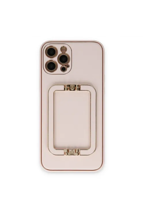 Apple İphone 12 Pro Kılıf Coco Elit Kapak - Pudra