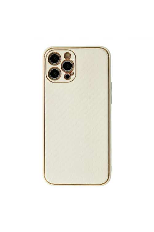 Apple İphone 12 Pro Kılıf Coco Karbon Silikon - Beyaz