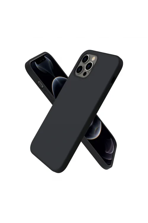 Apple İphone 12 Pro Kılıf First Silikon - Siyah