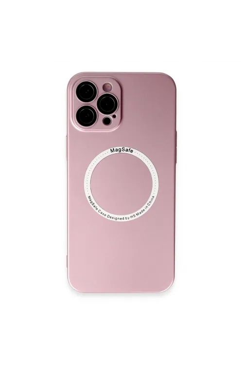 Apple İphone 12 Pro Kılıf Jack Magneticsafe Lens Silikon - Rose Gold