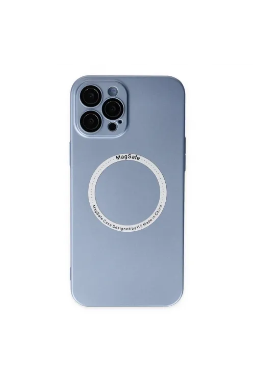 Apple İphone 12 Pro Kılıf Jack Magneticsafe Lens Silikon - Sierra Blue