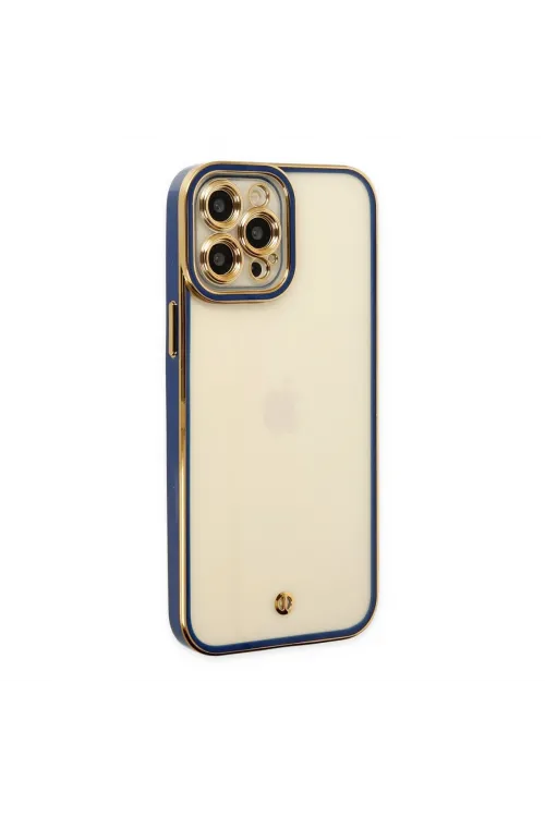 Apple İphone 12 Pro Kılıf Liva Lens Silikon - Mavi