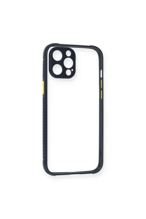 Apple İphone 12 Pro Kılıf Miami Şeffaf Silikon - Lacivert