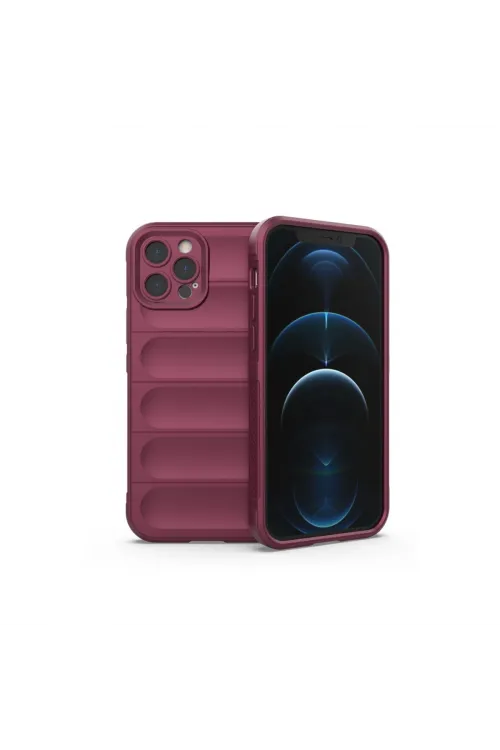 Apple İphone 12 Pro Kılıf Optimum Silikon - Bordo