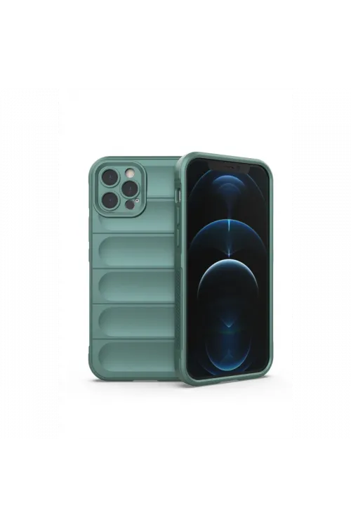 Apple iPhone 12 Pro Kılıf Optimum Silikon - Koyu Yeşil