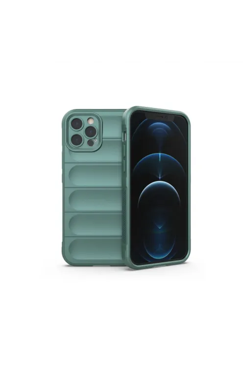 Apple İphone 12 Pro Kılıf Optimum Silikon - Koyu Yeşil