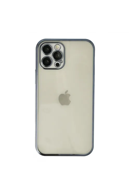 Apple İphone 12 Pro Kılıf Razer Lensli Silikon - Lacivert