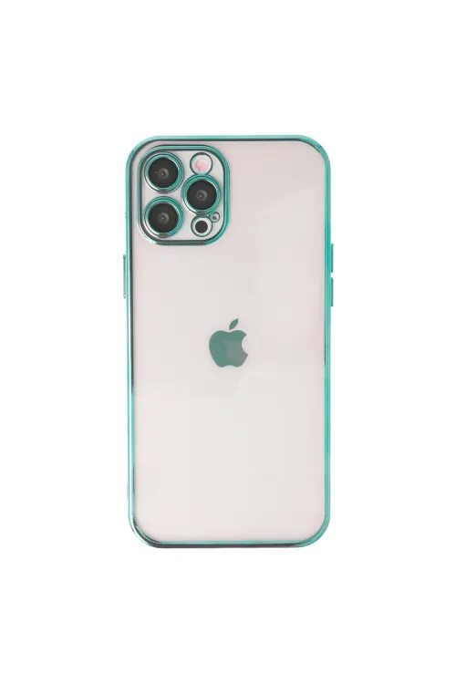Apple İphone 12 Pro Kılıf Razer Lensli Silikon - Yeşil
