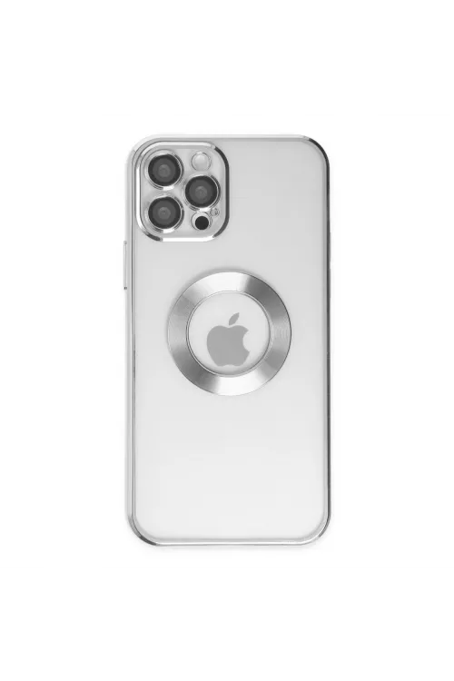 Apple İphone 12 Pro Kılıf Slot Silikon - Gümüş