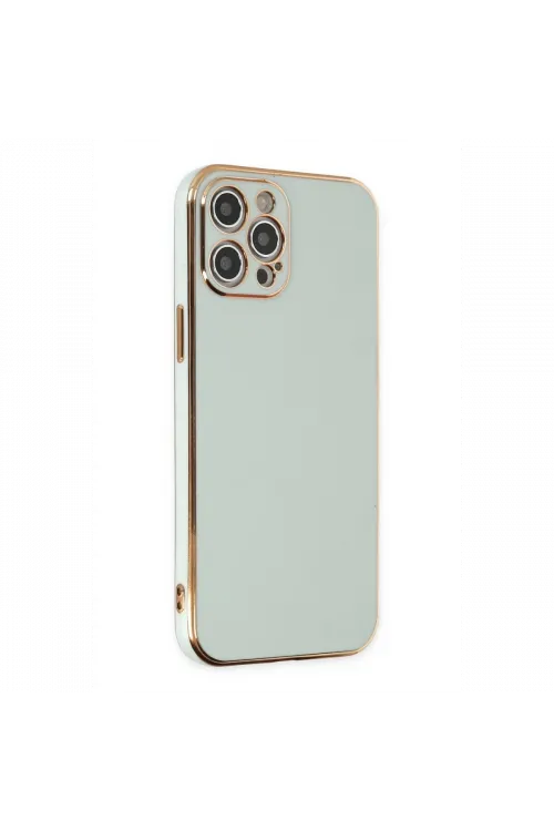 Apple iPhone 12 Pro Kılıf Volet Silikon - Açık Yeşil