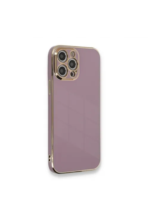 Apple İphone 12 Pro Kılıf Volet Silikon - Mor