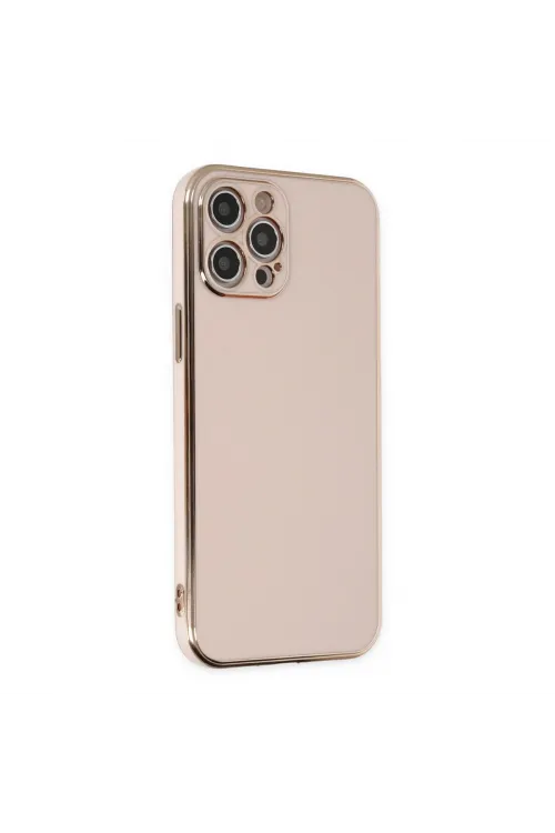 Apple İphone 12 Pro Kılıf Volet Silikon - Pembe