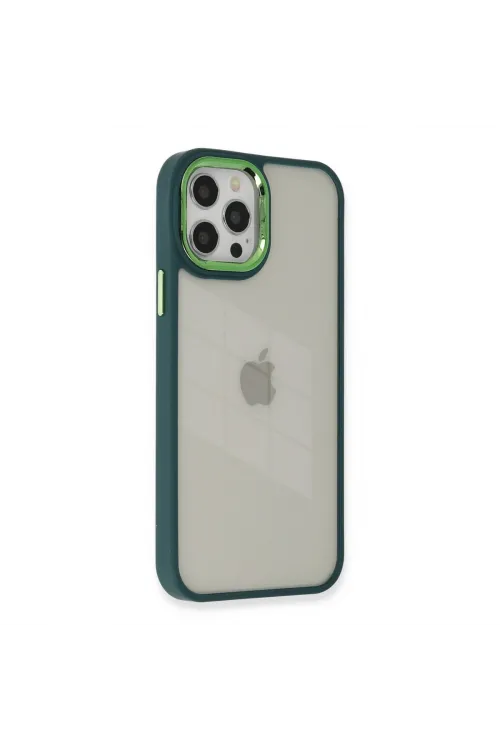 Apple İphone 12 Pro Max Kılıf Dora Kapak - Haki Yeşil