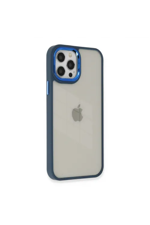 Apple İphone 12 Pro Max Kılıf Dora Kapak - Mavi
