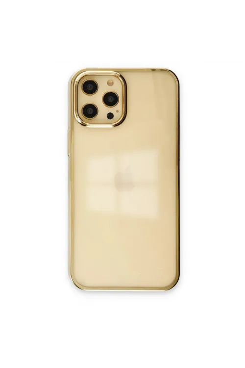 Apple İphone 12 Pro Max Kılıf Element Silikon - Gold
