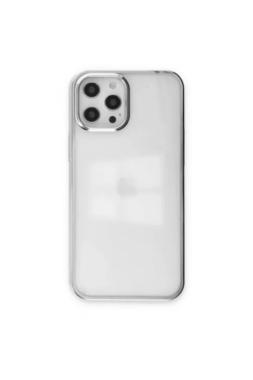 Apple İphone 12 Pro Max Kılıf Element Silikon - Gümüş