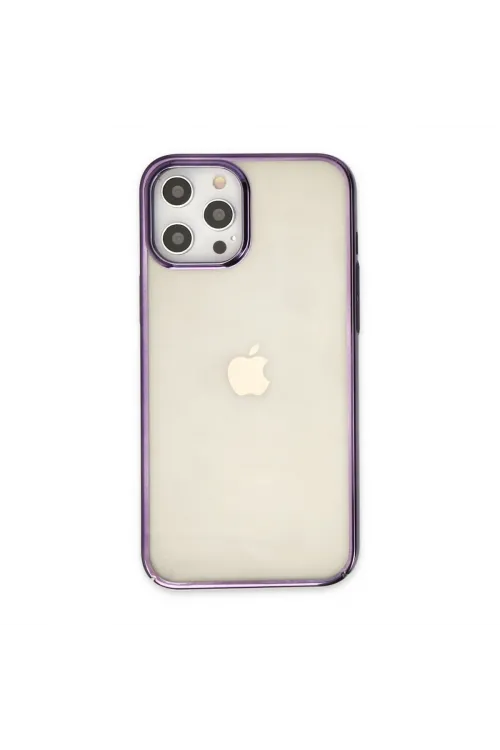 Apple İphone 12 Pro Max Kılıf Element Silikon - Mor