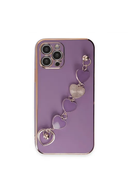 Apple İphone 12 Pro Max Kılıf Esila Silikon - Mor