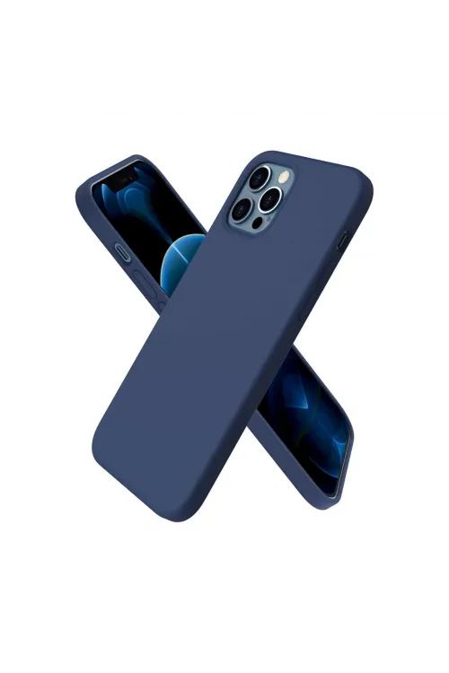Apple İphone 12 Pro Max Kılıf First Silikon - Lacivert