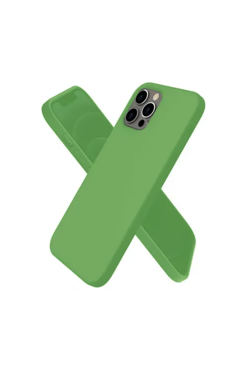 Apple İphone 12 Pro Max Kılıf First Silikon - Yeşil