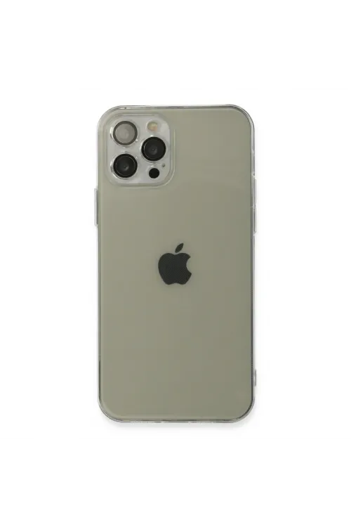Apple İphone 12 Pro Max Kılıf Fly Lens Silikon - Şeffaf
