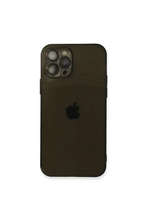 Apple İphone 12 Pro Max Kılıf Fly Lens Silikon - Siyah