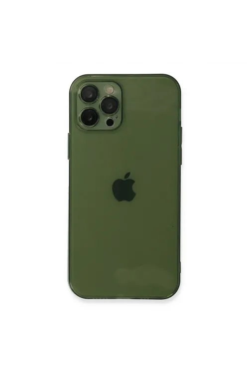 Apple İphone 12 Pro Max Kılıf Fly Lens Silikon - Yeşil