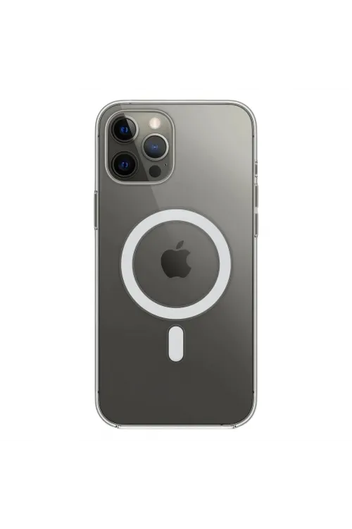 Apple İphone 12 Pro Max Kılıf Magneticsafe Şeffaf Silikon - Şeffaf