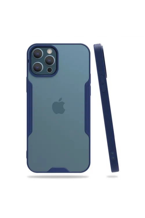Apple İphone 12 Pro Max Kılıf Platin Silikon - Lacivert