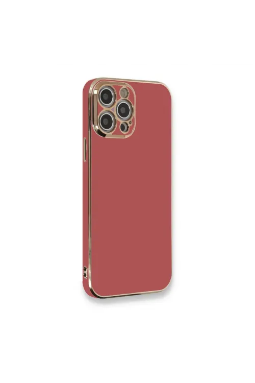Apple İphone 12 Pro Max Kılıf Volet Silikon - Kırmızı
