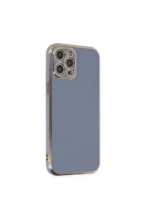 Apple iPhone 12 Pro Max Kılıf Volet Silikon - Mavi