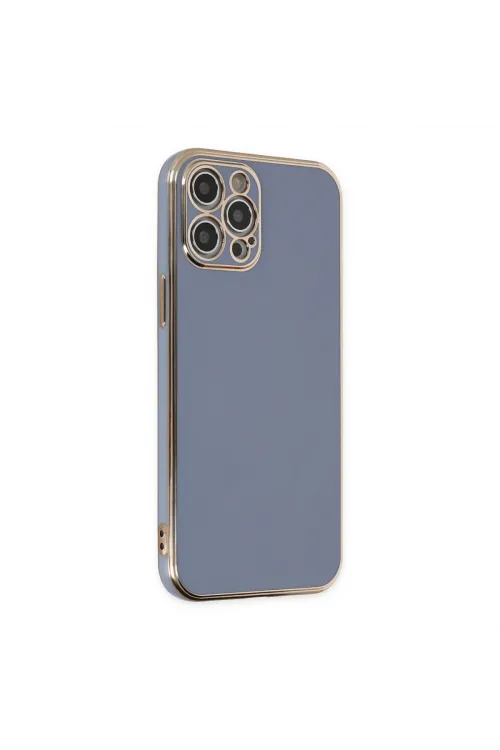 Apple İphone 12 Pro Max Kılıf Volet Silikon - Mavi