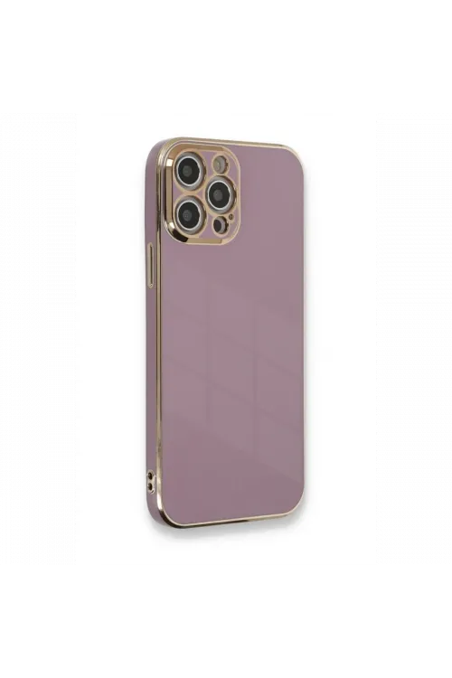 Apple iPhone 12 Pro Max Kılıf Volet Silikon - Mor