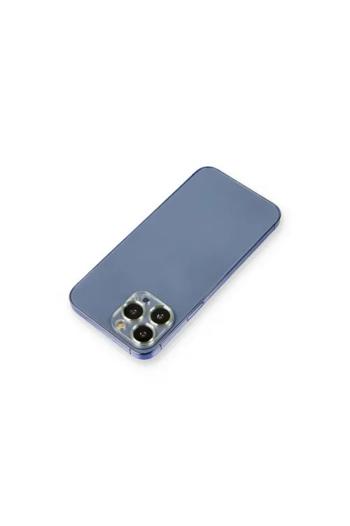 Apple İphone 12 Pro Metal Kamera Lens Koruma Cam - Açık Yeşil