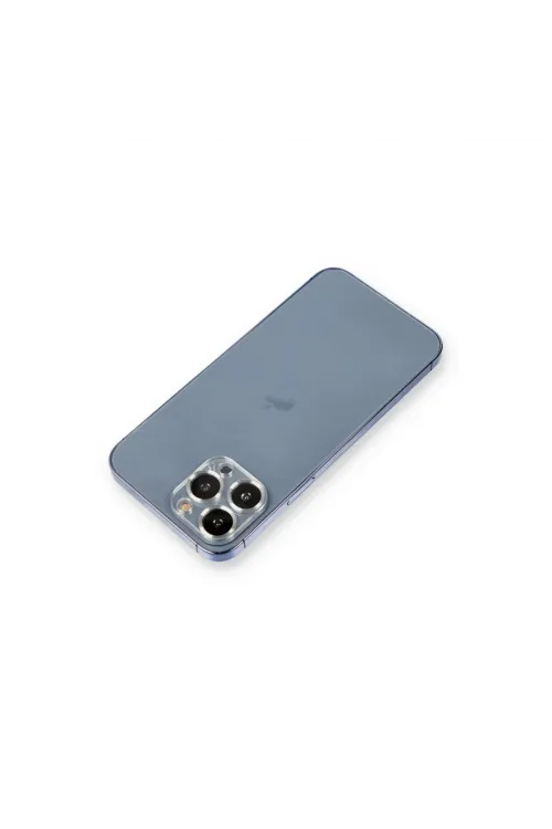 Apple İphone 12 Pro Metal Kamera Lens Koruma Cam - Gümüş