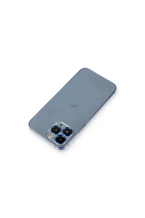 Apple İphone 12 Pro Metal Kamera Lens Koruma Cam - Mavi