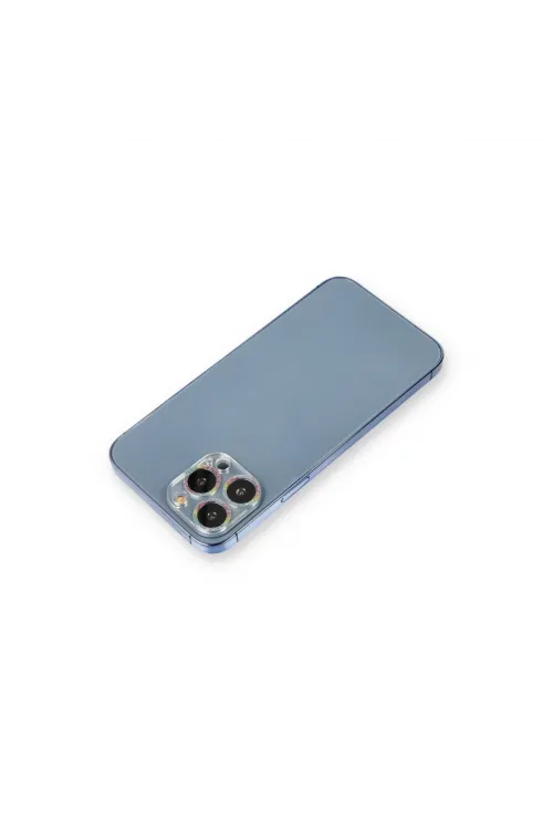 Apple İphone 12 Pro Shine Kamera Lens Koruma Cam - Rainbow