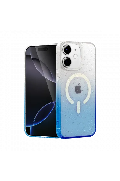 Apple iPhone 12 Pummel Shiny Magsafe Kapak - Mavi
