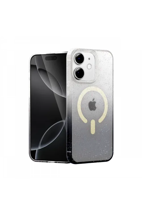 Apple iPhone 12 Pummel Shiny Magsafe Kapak - Siyah